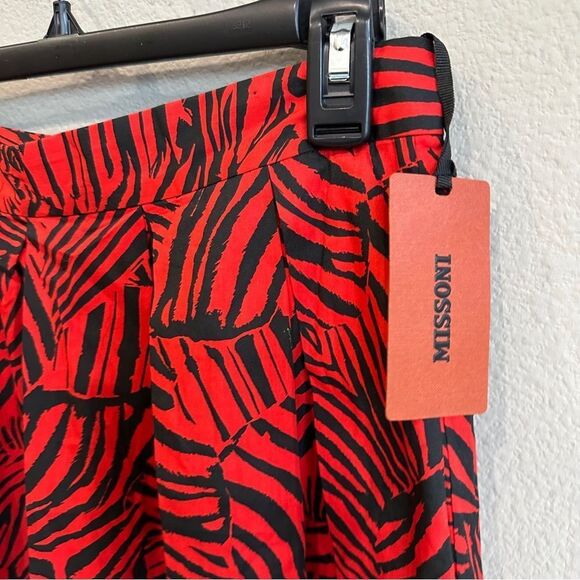NWT Missoni | 46 / 10 | zebra Red and Black A-Line Skirt branded missoni skirt - Picture 2 of 11